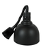 Black telescopic heat lamp with 240mm diameter reflector and adjustable stand view 3