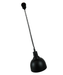 Black telescopic heat lamp with 240mm diameter reflector and adjustable stand view 4