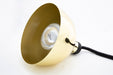 Gold telescopic heat lamp with 240mm diameter reflector and adjustable height stand view 3