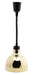 Gold telescopic heat lamp with 240mm diameter reflector and adjustable height stand