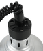 Silver telescopic heat lamp with adjustable stand and lamp head view 3