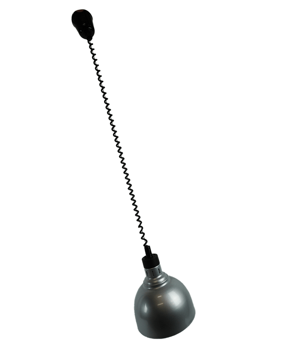 Silver telescopic heat lamp with adjustable stand and lamp head view 6