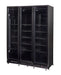 Combisteel NAP-1200 black triple glass door display refrigerator with LED lighting view 2