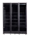 Combisteel NAP-1200 black triple glass door display refrigerator with LED lighting view 3