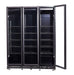 Combisteel NAP-1200 black triple glass door display refrigerator with LED lighting view 4