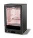 Black stainless steel dry age cabinet with single right-hinged door and digital temperature control display view 3