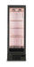 Tall black stainless steel dry age cabinet with single right-hinged door and digital display view 2