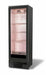 Tall black stainless steel dry age cabinet with single right-hinged door and digital display view 3