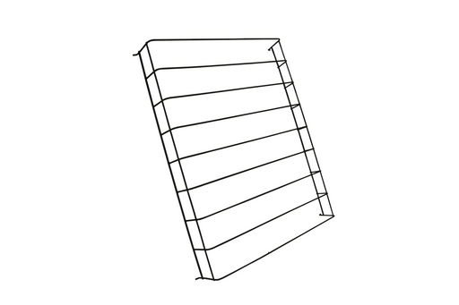 Black shelf partition dividers for commercial refrigerator shelving