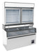 Combisteel white wall mounted freezer with two glass doors and LED lighting