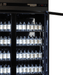 Black powder coated triple glass door upright display fridge with LED lighting view 6