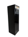 Tall black glass door display fridge with internal lighting and five shelves view 4