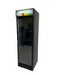 Tall black glass door display fridge with internal lighting and five shelves view 7