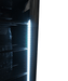Black upright single glass door display refrigerator with bottle display inside view 4