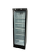 White Combisteel single glass door upright display refrigerator with internal shelving view 2