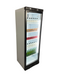 White Combisteel single glass door upright display refrigerator with internal shelving view 4