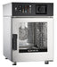 Stainless steel electric combi steamer oven with right-hinged door and touch screen control panel