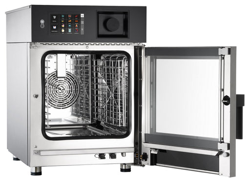 Combisteel gas combi steamer oven with right-hinged door and stainless steel finish view 2