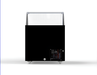 Black chest freezer with lift-up lid for ice cream display, 909mm wide view 4