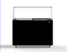 Black chest freezer with flat lid for ice cream storage, 1184mm wide view 2