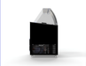 Black chest freezer with flat lid for ice cream storage, 1184mm wide view 3