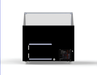 Black chest freezer with flat lid for ice cream storage, 1184mm wide view 4