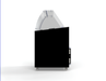 Black chest freezer with flat lid for ice cream storage, 1184mm wide view 5