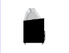 Black chest freezer with open top for ice cream bin storage, 1439mm wide view 5