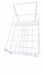 White rack designed to hold three ice cream bins for Combisteel Corsica display unit