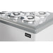 White freestanding chest freezer with sloped glass display top for ice cream storage view 6