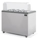White freestanding chest freezer ice cream display cabinet with Plexiglass top view 2