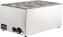 Stainless steel tabletop electric bain-marie with knob control and single 1/1 GN container view 3