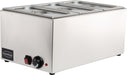 Stainless steel tabletop electric bain-marie with knob control and single 1/1 GN container view 4