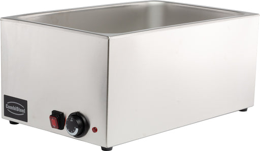 Stainless steel tabletop electric bain-marie with knob control and single 1/1 GN container