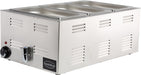 Stainless steel tabletop bain-marie with integral drain tap and control knob view 3