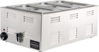 Stainless steel tabletop bain-marie with integral drain tap and control knob view 4
