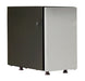 Black and stainless steel countertop milk cooler with integrated container and 7mm milk outlet.