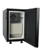 Black and stainless steel countertop milk cooler with integrated container and 7mm milk outlet. view 5