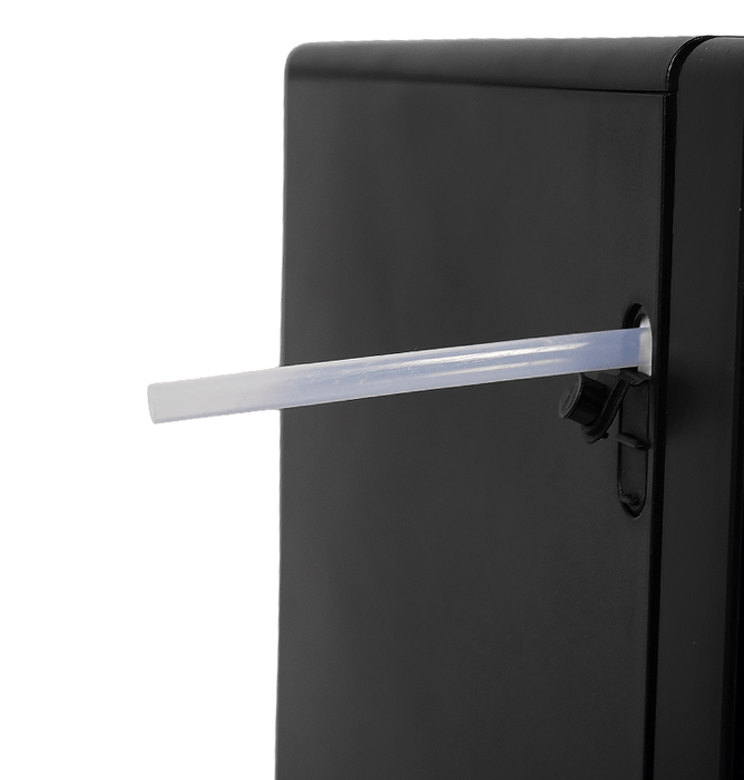 Black countertop milk cooler with touch screen control and milk container, 220mm wide view 5