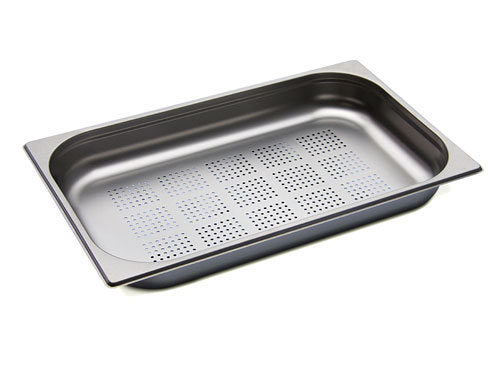Stainless steel perforated 1/2 GN container, 150mm deep