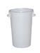 White 200 litre waste disposal bin with 670mm diameter