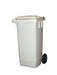 White Combisteel 240 litre waste disposal bin, upright design