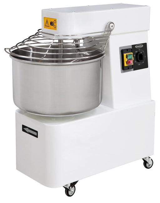 White Combisteel 16 litre spiral dough mixer with bowl and two speed controls