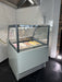 White ventilated chest freezer ice cream display unit with straight glass window and LED lighting view 5