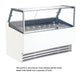 Combisteel white ice cream display chest freezer with glass top and LED lighting