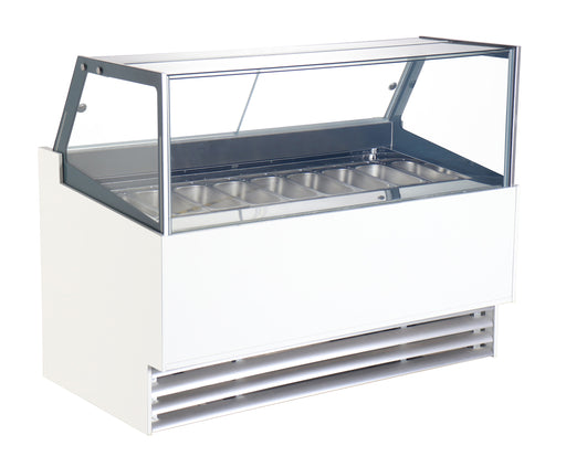 Combisteel BORNEO white ventilated chest freezer with LED lighting and digital controls
