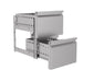 Stainless steel half size drawer set with soft closing mechanism view 2