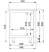 Stainless steel three door undercounter freezer with digital control panel view 3