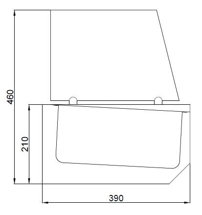 Stainless steel refrigerated countertop unit with six 1/3 gastronorm capacity view 2