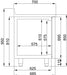 Stainless steel three-door refrigerated counter upstand, 1785mm wide view 3
